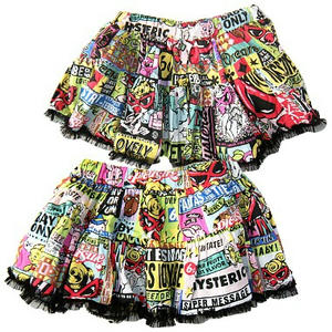 ヒステリックミニ　ピンナップセクシーミニ総柄インナーパンツ付きミニスカート