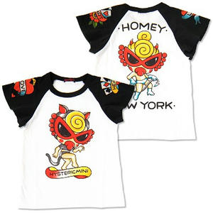 ヒステリックミニ　タトゥーフレアスリーブラグランTシャツ