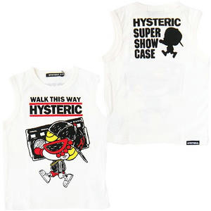 ヒステリックミニ　ヒステリックショーケースウォークディスウェイノースリーブTシャツ