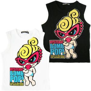ヒステリックミニ　ヒステリックボムポップノースリーブTシャツ