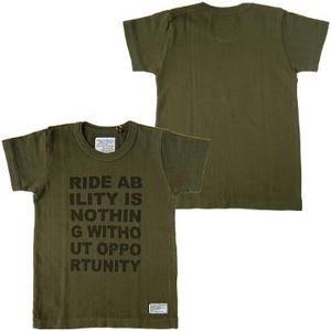 クラシックハーベスト　綿レーヨン天竺プリント半袖Tシャツ