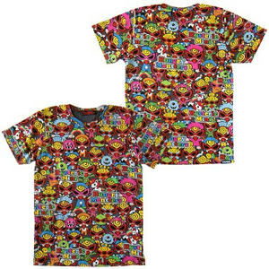ヒステリックミニ　ハングリーモンスターズランド総柄ビッグシルエットTシャツ