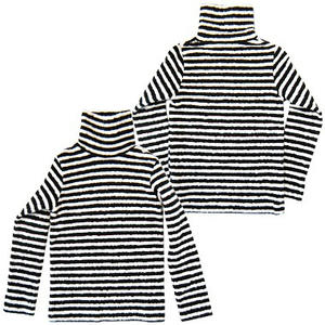 フィス　ストレッチキモウボーダーハイネック長袖Tシャツ