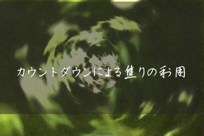 カウントダウンによる焦りの利用
