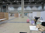 搬入開始直後の会場