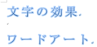 文字の効果とワードアート