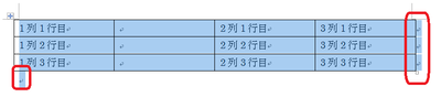 表の選択の注意点