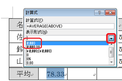 表示形式