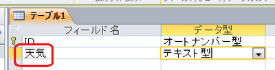 データシートビュー