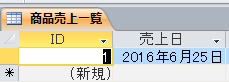 日付フィールド結果