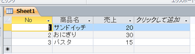 インポート結果